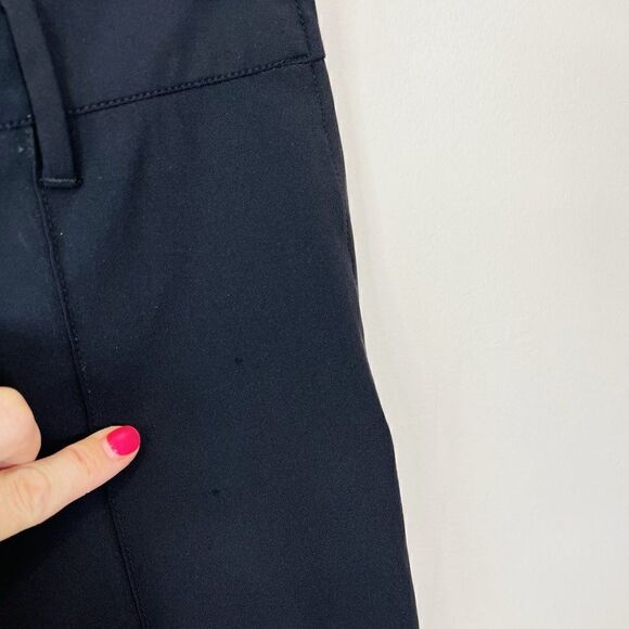 Prada Black Nylon Blend Front Seam Side Zip Dress Pants - Picture 6 of 13